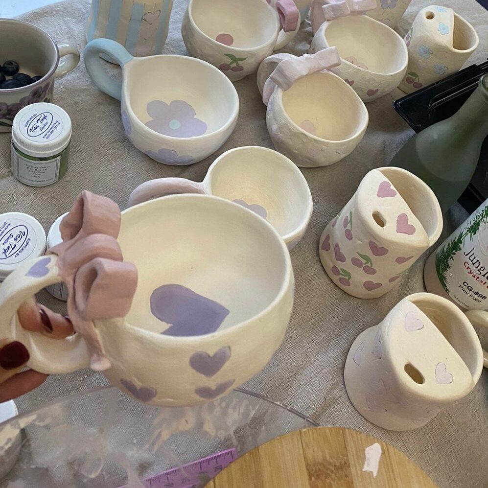 Ceramic painting with firing